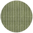 thumbnail image 1 of HomeRoots 595885 8 ft. Olive Green & Ivory Round Striped Washable Indoor & Outdoor Area Rug, 1 of 1