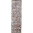 thumbnail image 1 of HomeRoots  8 ft. Red & Blue Wool Abstract Hand Knotted Runner Area Rug - Red and Blue - 8 ft., 1 of 1