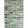 thumbnail image 1 of HomeRoots  8 ft. Round Abstract Striped Area Rug - Ivory & Blue, 1 of 1