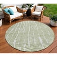 thumbnail image 1 of HomeRoots 588488 8 ft. Round Abstract Washable Indoor & Outdoor Area Rug, Artichoke Green, Green & Ivory, 1 of 1