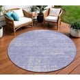 thumbnail image 1 of HomeRoots 588782 8 ft. Round Abstract Washable Indoor & Outdoor Area Rug, Lavender, Purple & Lilac, 1 of 5