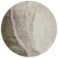 thumbnail image 1 of HomeRoots 580798 8 ft. Round Abstract Washable Indoor & Outdoor Area Rug, Taupe & Brown, 1 of 1
