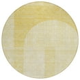 thumbnail image 1 of HomeRoots 582712 8 ft. Round Geometric Washable Indoor & Outdoor Area Rug, Gold, Ivory & Yellow, 1 of 1