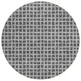 thumbnail image 1 of HomeRoots 583290 8 ft. Round Geometric Washable Indoor & Outdoor Area Rug, Graphite, Gray & Silver, 1 of 1