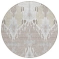thumbnail image 1 of HomeRoots 584700 8 ft. Round Ikat Washable Indoor & Outdoor Area Rug, Ivory, Beige & Taupe, 1 of 1