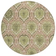 thumbnail image 1 of HomeRoots 587796 8 ft. Round Medallion Washable Indoor & Outdoor Area Rug, Olive Green & Fern Green, 1 of 1