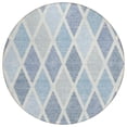 thumbnail image 1 of HomeRoots 592337 8 ft. Sky Blue & Ivory Round Geometric Washable Indoor & Outdoor Area Rug, 1 of 1