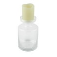 thumbnail image 1 of HomeRoots 483922 8 in. Clear Glass Centerpiece Pillar Candle Holder with Candle, 1 of 1