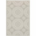 thumbnail image 1 of HomeRoots 8' x 10' Gray and Ivory Geometric Stain Resistant Indoor Outdoor Area Rug, 1 of 10