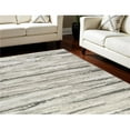 thumbnail image 1 of HomeRoots 550833 8 x 10 ft. Abstract Non Skid Rectangle Area Rug, Ivory, Black & Gray, 1 of 1