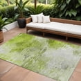 thumbnail image 1 of 8' X 10' Artichoke Green And Lime Green Abstract Washable Indoor Outdoor Area Rug, 1 of 5