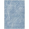 thumbnail image 1 of HomeRoots 579207 8 x 10 ft. Abstract Washable Indoor & Outdoor Rectangle Area Rug, Blue & Ivory, 1 of 1