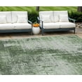 thumbnail image 1 of 8' X 10' Fern Green And Green Abstract Washable Indoor Outdoor Area Rug, 1 of 5