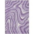 thumbnail image 1 of HomeRoots 585235 8 x 10 ft. Abstract Washable Indoor & Outdoor Rectangle Area Rug, Lavender, Purple & Ivory, 1 of 1