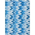 thumbnail image 1 of HomeRoots 584875 8 x 10 ft. Abstract Washable Indoor & Outdoor Rectangle Area Rug, Sky Blue, Denim Blue & Ivory, 1 of 1