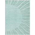thumbnail image 1 of HomeRoots 580877 8 x 10 ft. Abstract Washable Indoor & Outdoor Rectangle Area Rug, Teal Blue, Aqua & Mint Green, 1 of 1