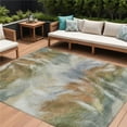 thumbnail image 1 of HomeRoots 631332 8 x 10 ft. Beige & Copper Abstract Washable Indoor & Outdoor Rectangle Area Rug, 1 of 1