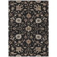 thumbnail image 1 of HomeRoots 604746 8 x 10 ft. Black, Brown & Ivory Floral Washable Indoor & Outdoor Traditional Rectangle Area Rug, 1 of 1