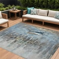 thumbnail image 1 of HomeRoots 630420 8 x 10 ft. Blue & Beige Nautical Washable Indoor & Outdoor Rectangle Area Rug, 1 of 1