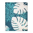 thumbnail image 1 of 8' X 10' Blue Green Cream Geometric Stain Resistant Indoor Outdoor Area Rug, 1 of 5