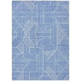 thumbnail image 1 of HomeRoots 594920 8 x 10 ft. Blue & Ivory Abstract Washable Indoor & Outdoor Rectangle Area Rug, 1 of 1