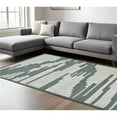 thumbnail image 1 of HomeRoots 570377 8 x 10 ft. Blue & Ivory Wool Abstract Hand Hooked Rectangle Area Rug, 1 of 1