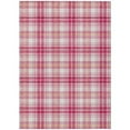 thumbnail image 1 of HomeRoots 597090 8 x 10 ft. Blush, Ivory & Copper Plaid Washable Indoor & Outdoor Rectangle Area Rug, 1 of 1