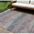 thumbnail image 1 of HomeRoots 608458 8 x 10 ft. Blush Striped Washable Indoor & Outdoor Rectangle Area Rug, 1 of 1