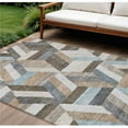 thumbnail image 1 of HomeRoots 608043 8 x 10 ft. Brown Geometric Washable Indoor & Outdoor Rectangle Area Rug, 1 of 1
