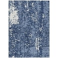 thumbnail image 1 of HomeRoots 612932 8 x 10 ft. Denim Blue & Ivory Abstract Washable Indoor & Outdoor Rectangle Area Rug, 1 of 1