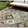 thumbnail image 1 of HomeRoots 632266 8 x 10 ft. Fern Green Gold & Charcoal Southwestern Washable Indoor & Outdoor Rectangle Area Rug, 1 of 1