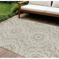 thumbnail image 1 of HomeRoots 578685 8 x 10 ft. Floral Medallion Washable Indoor & Outdoor Rectangle Area Rug, Taupe, Khaki & Ivory, 1 of 1