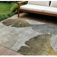 thumbnail image 1 of HomeRoots 579153 8 x 10 ft. Floral Washable Indoor & Outdoor Rectangle Area Rug, Gray, Charcoal & Silver, 1 of 5