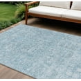 thumbnail image 1 of HomeRoots 578217 8 x 10 ft. Floral Washable Indoor & Outdoor Rectangle Area Rug, Sky Blue & Denim Blue, 1 of 5
