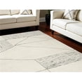 thumbnail image 1 of HomeRoots 551080 8 x 10 ft. Geometric Rectangle Area Rug, Ivory & Black, 1 of 1