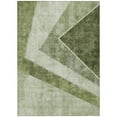 thumbnail image 1 of HomeRoots 581003 8 x 10 ft. Geometric Washable Indoor & Outdoor Rectangle Area Rug, Olive Green & Artichoke Green, 1 of 1