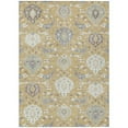 thumbnail image 1 of HomeRoots 599415 8 x 10 ft. Gold, Ivory & Gray Damask Washable Indoor & Outdoor Traditional Rectangle Area Rug, 1 of 1