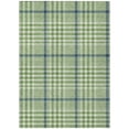 thumbnail image 1 of HomeRoots 601473 8 x 10 ft. Green & Ivory Plaid Washable Indoor & Outdoor Rectangle Area Rug, 1 of 1