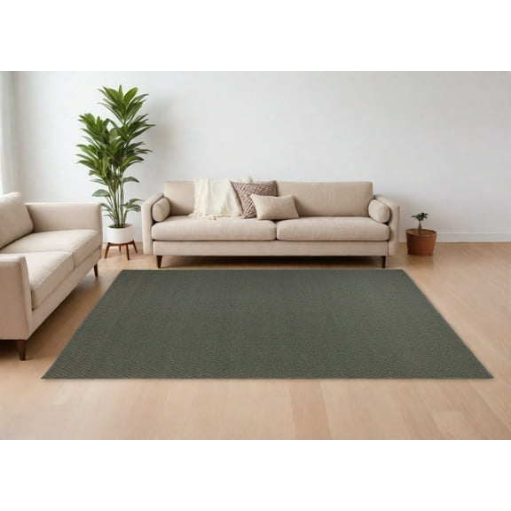 8' X 10' Green Hand Woven Area Rug