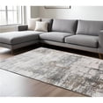 thumbnail image 1 of HomeRoots 570292 8 x 10 ft. Ivory Gray & Brown Abstract Rectangle Area Rug with Fringe, 1 of 1