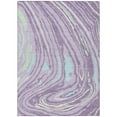 thumbnail image 1 of HomeRoots 601281 8 x 10 ft. Lavender Sky Blue & Ivory Abstract Washable Indoor & Outdoor Rectangle Area Rug, 1 of 1