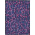 thumbnail image 1 of HomeRoots 599223 8 x 10 ft. Navy Blue & Dark Pink Geometric Washable Indoor & Outdoor Rectangle Area Rug, 1 of 1