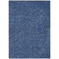 thumbnail image 1 of HomeRoots 599061 8 x 10 ft. Navy Blue, Gray & Ivory Polka Dot Washable Indoor & Outdoor Rectangle Area Rug, 1 of 1