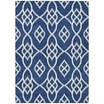 thumbnail image 1 of HomeRoots 592116 8 x 10 ft. Navy Blue & Ivory Trellis Washable Indoor & Outdoor Rectangle Area Rug, 1 of 1
