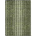 thumbnail image 1 of HomeRoots 595886 8 x 10 ft. Olive Green & Ivory Striped Washable Indoor & Outdoor Rectangle Area Rug, 1 of 1