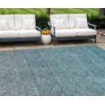 thumbnail image 1 of HomeRoots 588579 8 x 10 ft. Ombre Washable Indoor & Outdoor Rectangle Area Rug, Teal Blue, Gray & Charcoal, 1 of 5