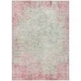 thumbnail image 1 of HomeRoots 612349 8 x 10 ft. Pink & Ivory Abstract Washable Indoor & Outdoor Rectangle Area Rug, 1 of 1