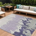 thumbnail image 1 of HomeRoots 613653 8 x 10 ft. Purple & Ivory Abstract Washable Indoor & Outdoor Rectangle Area Rug, 1 of 1