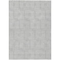 thumbnail image 1 of HomeRoots 592572 8 x 10 ft. Silver & Ivory Geometric Washable Indoor & Outdoor Rectangle Area Rug, 1 of 1