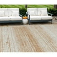 thumbnail image 1 of HomeRoots 589671 8 x 10 ft. Striped Washable Indoor & Outdoor Rectangle Area Rug, Copper & Ivory, 1 of 1